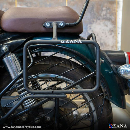 ZANA Saddle Stays Mild Steel With Exhaust Sheild Texture Matt Black For Classic 350 Reborn - ZI-8349 - Riders Junction