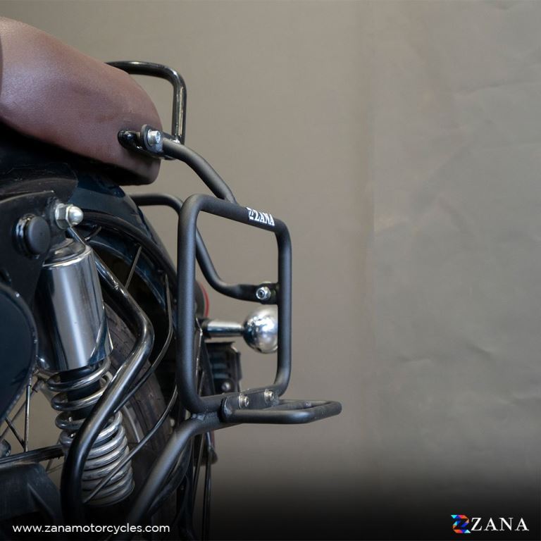 ZANA Saddle Stays Mild Steel With Exhaust Sheild Texture Matt Black For Classic 350 Reborn - ZI-8349 - Riders Junction