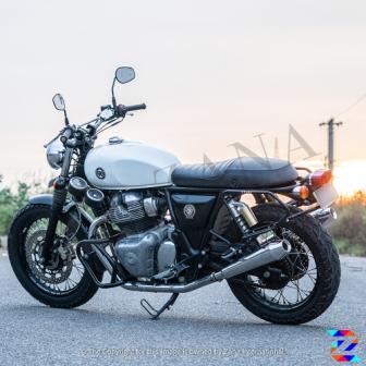 Saddle Stays With Exhaust Sheild Texture Matt Black for GT-INTERCEPTOR650 - ZANA ZI-8121 - Riders Junction