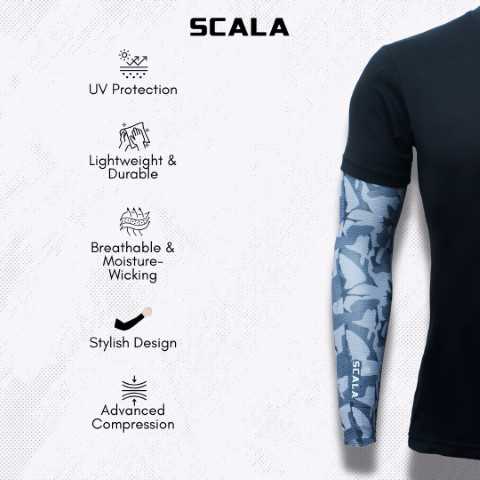 Scala Air-X Arm Sleeves Dark Grey Camo