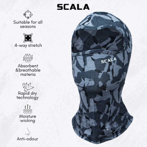 Scala Air-X Balaclava - Dark Grey Camo