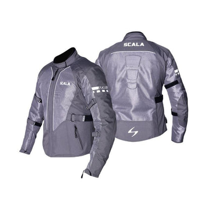 Scala Akira V2 Women Riding Jacket Gray - Riders Junction