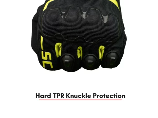 Scala Atlas Riding Gloves - Black Hi-Viz Yellow