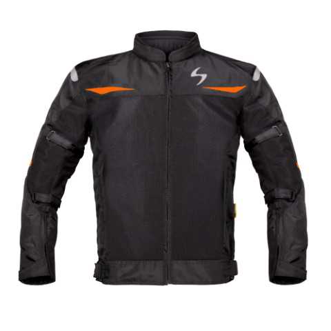 Scala Blaze Riding Jacket - Black-Orange