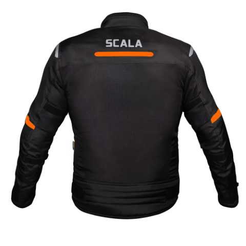 Scala Blaze Riding Jacket - Black-Orange