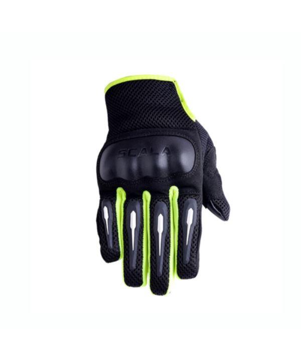 Scala Air Riding Gloves (Black Hi Viz)