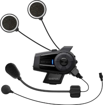 SENA 10C Evo Bluetooth Headset and Camera for Motorcycle Helmets (Without HD Speaker)