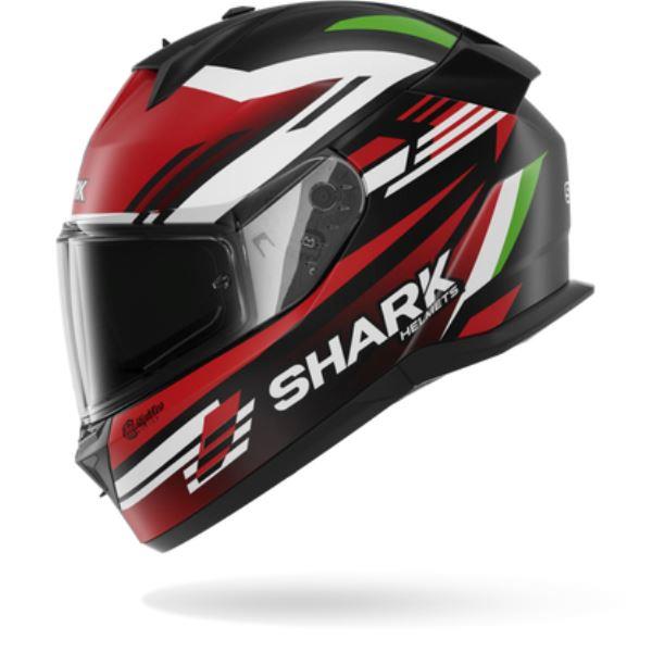 Shark D-SKWAL 3 Helmet Firstlap Matte Black Red Green (KRG)