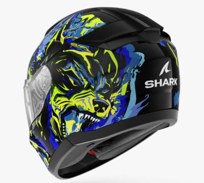 Shark Ridill 2 Helmet Raging Beast Black Blue Green (KBG)