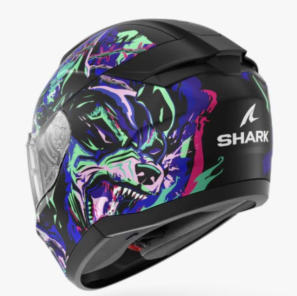 Shark Ridill 2 Helmet Raging Beast Matte Black Violet Green (KVG)