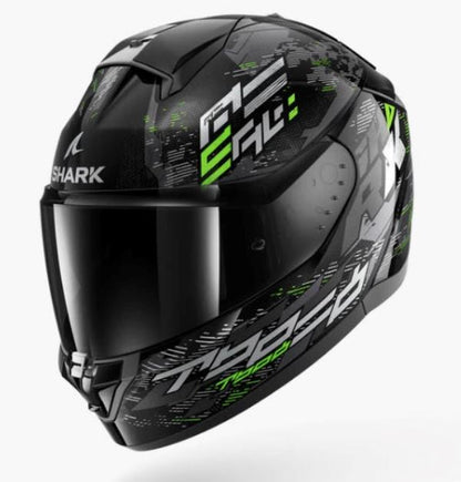 Shark Ridill 2 Molokai Helmet Black Silver Green (KSG)
