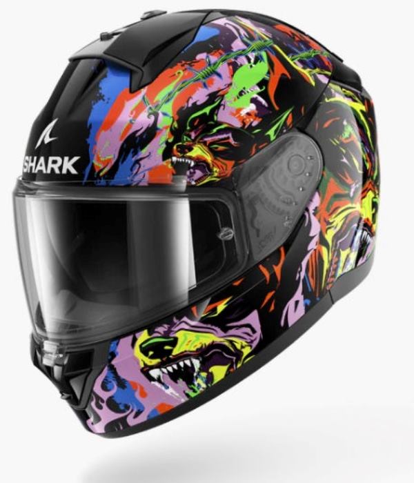 Shark Ridill 2 Raging Beast Gloss Black-Violet-Yellow (KVY)