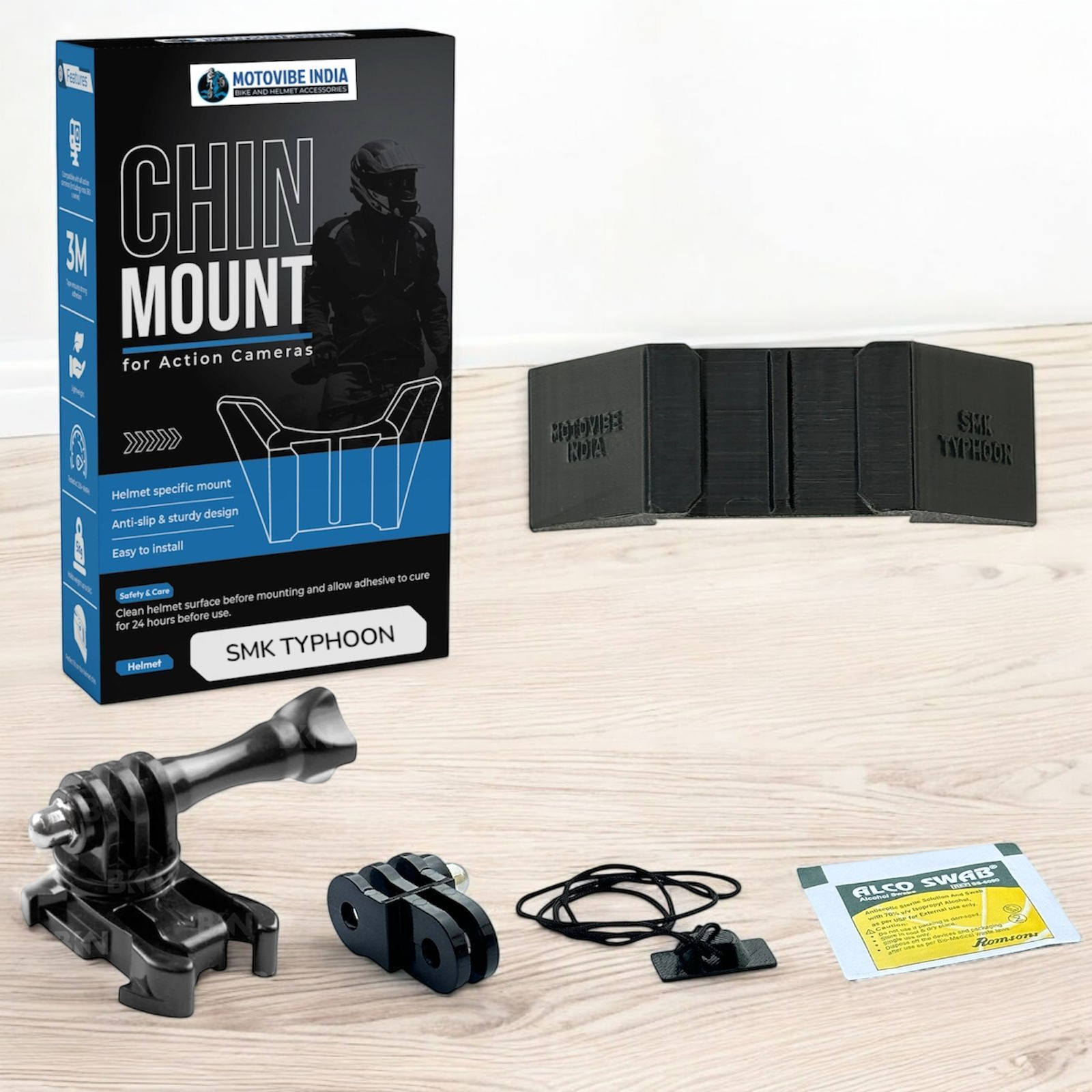 SMK Typhoon  Helmet Chin Mount by Motovibe