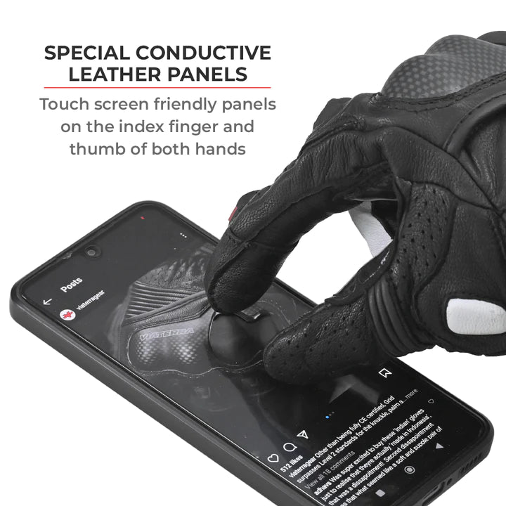 Shifter–Short Motorcycle Riding Gloves by Viaterra