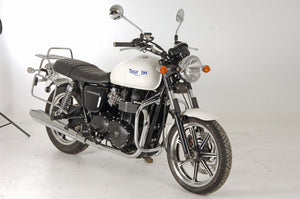 Side cases + Top case Set Permanently Fixed (Chrome) Triumph Bonneville T100 SE Carrier - Hepco Becker - 650774 00 02