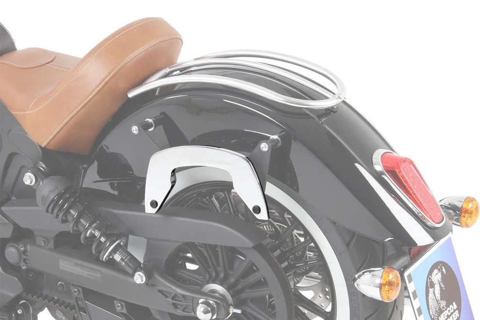 Side Cases C-Bow Indian Scout Carrier Chrome - Hepco Becker - 6307561 00 02