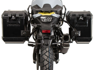 Sidecase Carrier Cutout Series with Xplorer Suzuki V-Strom 800 DE Black - Hepco Becker - 6513548 00 01-01-40