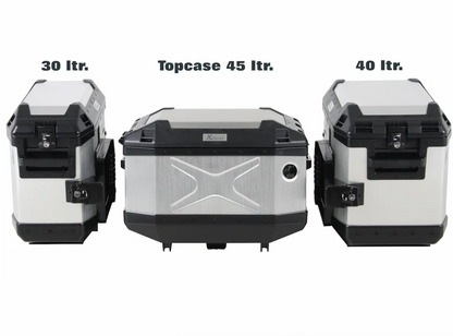 Sidecases 40 Alu Xplorer Silver Right & Left Sidecases 2N (1Pair i.e. 42L x 2N) – Hepco Becker – 610211 + HB 610210