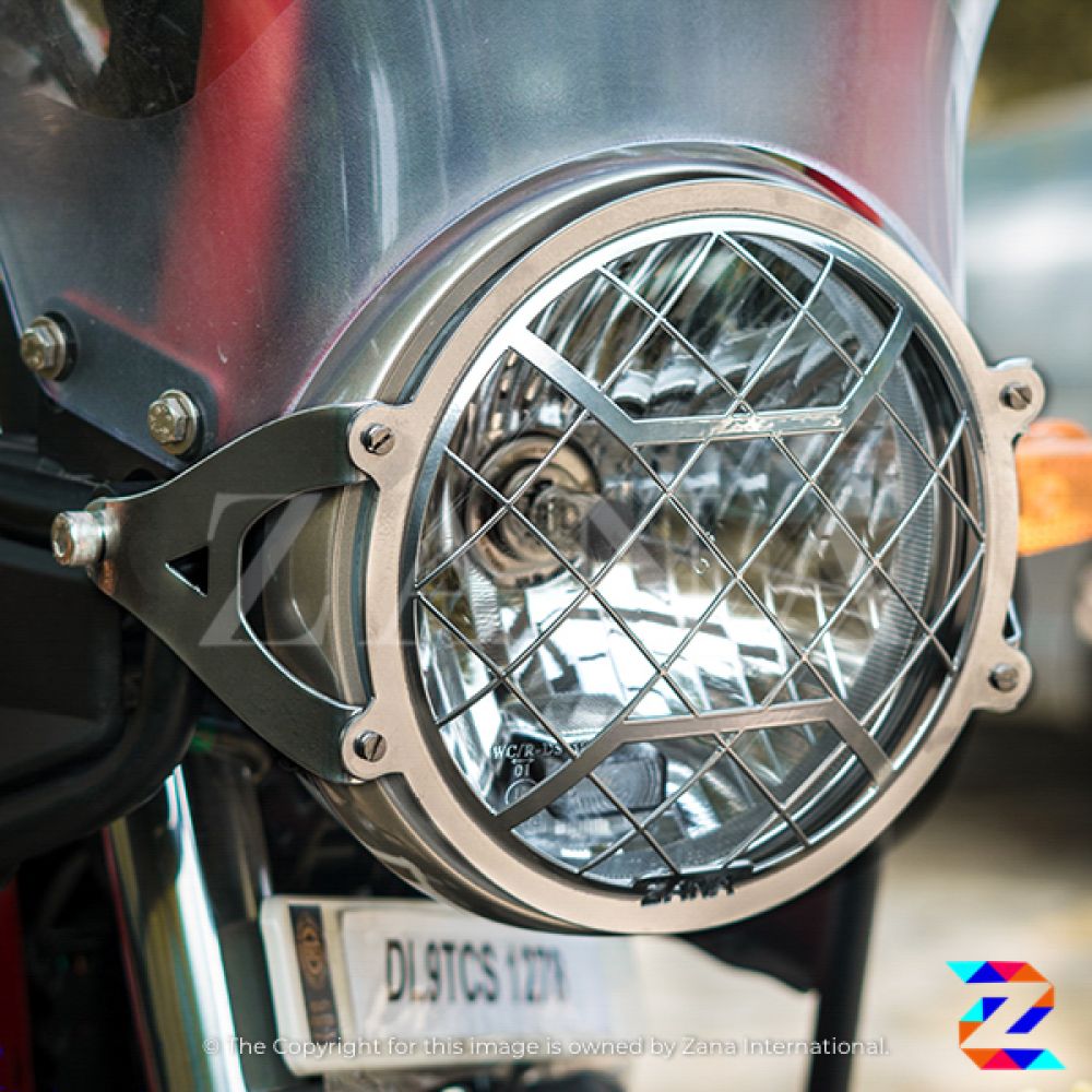 Silver Head Light Grill Type-2 for Himalayan (2016-2020) & Himalayan BS6 (2021) by ZANA-ZI-8140