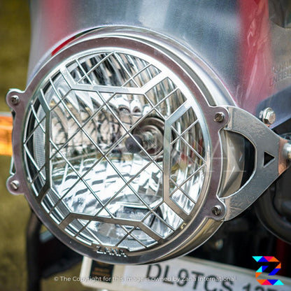 Silver Head Light Grill Type-4 for Himalayan (2016-2020) & Himalayan BS6 (2021) by ZANA-ZI-8141