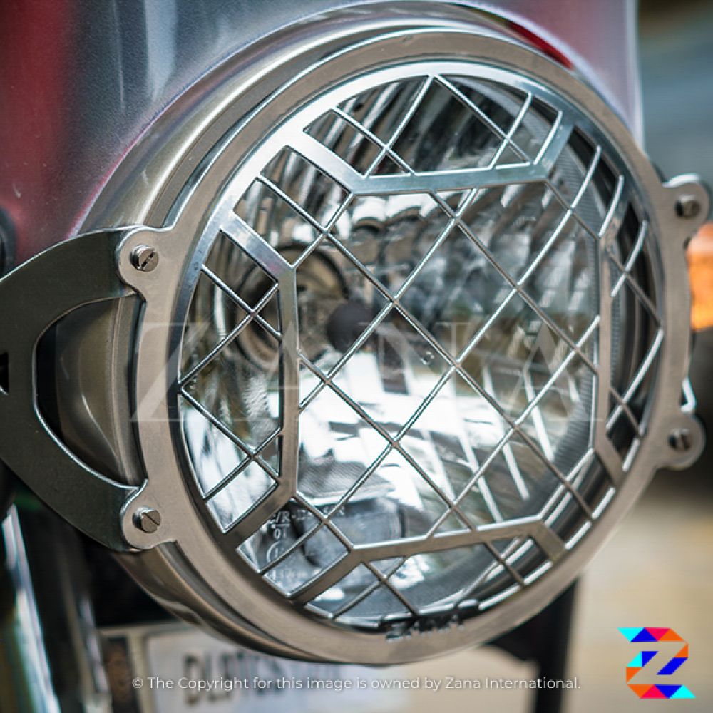 Silver Head Light Grill Type-4 for Himalayan (2016-2020) & Himalayan BS6 (2021) by ZANA-ZI-8141