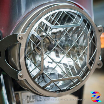 Silver Head Light Grill Type-4 for Himalayan (2016-2020) & Himalayan BS6 (2021) by ZANA-ZI-8141