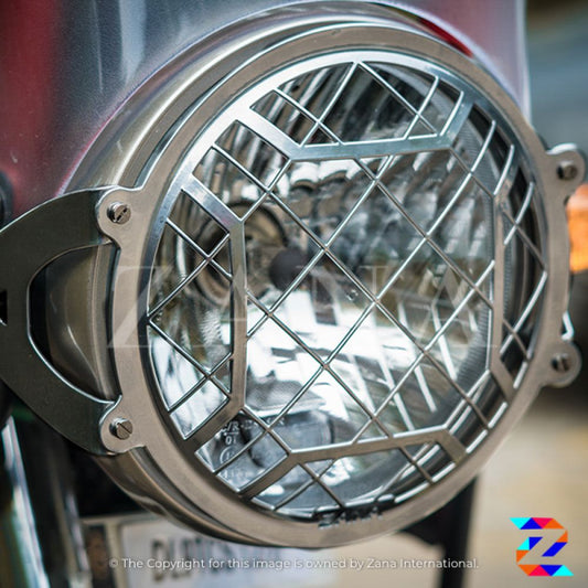 Silver Head Light Grill Type-4 for Himalayan (2016-2020) & Himalayan BS6 (2021) by ZANA-ZI-8141