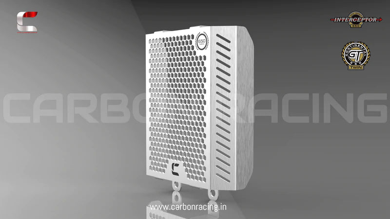 Brushed Aluminum Premium Radiator Guard for GT 650 and Interceptor 650 - Riders Junction