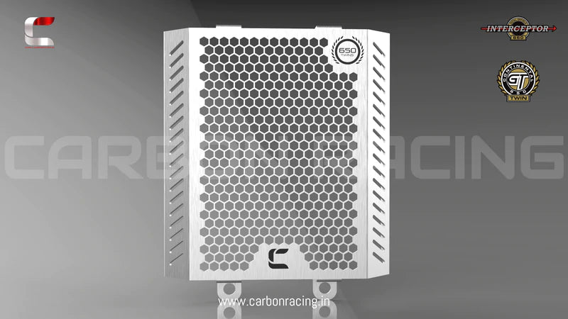 Brushed Aluminum Premium Radiator Guard for GT 650 and Interceptor 650 - Riders Junction