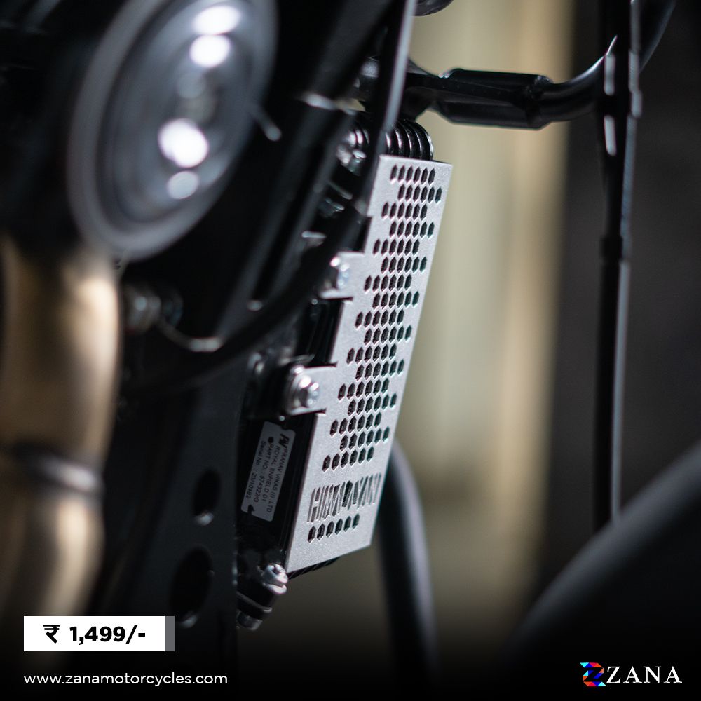 Silver Radiator Guard Honeycomb for Scram 411 & Himalayan BS-3/4/6-(Full) by ZANA-ZI-8208