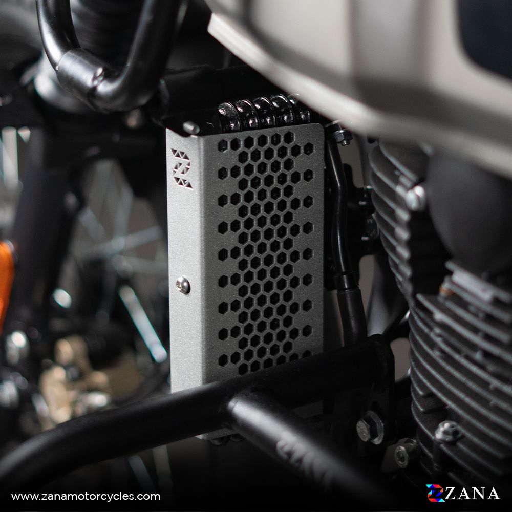 Silver Radiator Guard Honeycomb for Scram 411 & Himalayan BS-3/4/6-(Full) by ZANA-ZI-8208