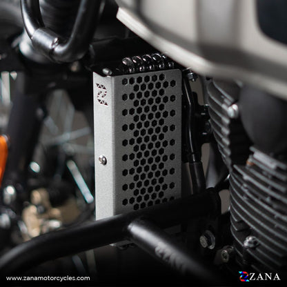Silver Radiator Guard Honeycomb for Scram 411 & Himalayan BS-3/4/6-(Full) by ZANA-ZI-8208