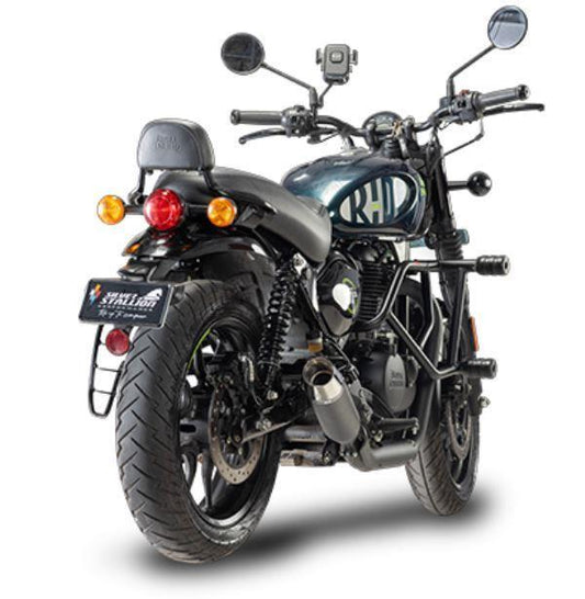 Silver Stallion Exhaust For Royal Enfield Hunter 350-Black Matte