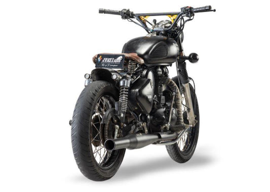 Silver Stallion-Exhaust (Brushed) For Royal Enfield - Sturdy ( Uce ) Classic / Thunderbird