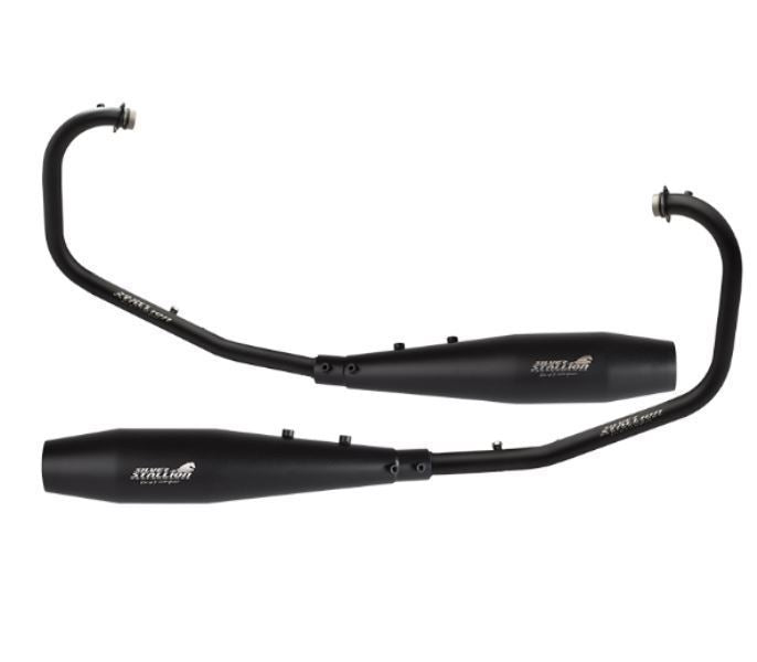 Silver Stallion-Full System (Black-Matte) For Royal Enfield Interceptor GT 650 (Twins)