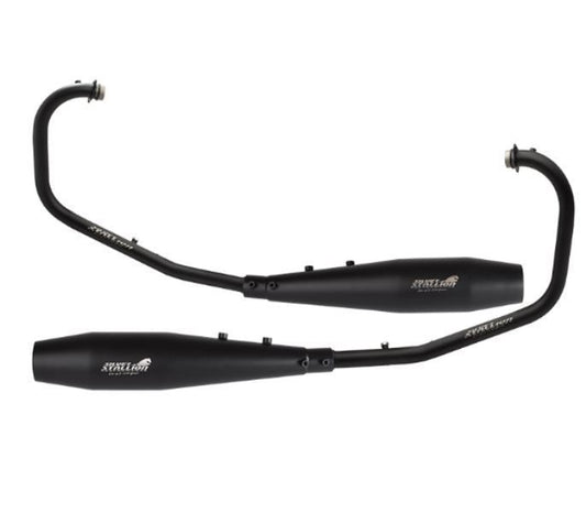 Silver Stallion-Full System (Black-Matte) For Royal Enfield Interceptor GT 650 (Twins)