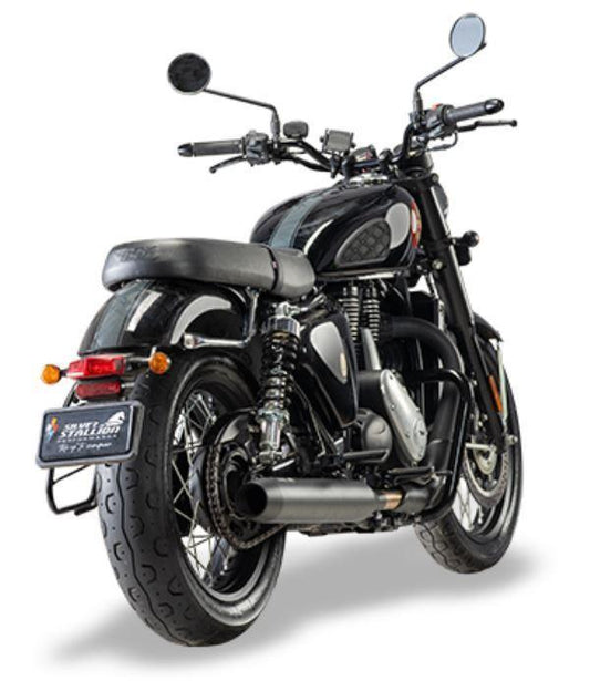 Silver Stallion-Performance Exhaust (Brushed) For BSA Goldstar 650-Ranger