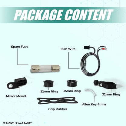 Simtac-Mobile Holder Waterproof Wireless Charger With USB C For Bikes/ Scooters (MHWPWC-15C)