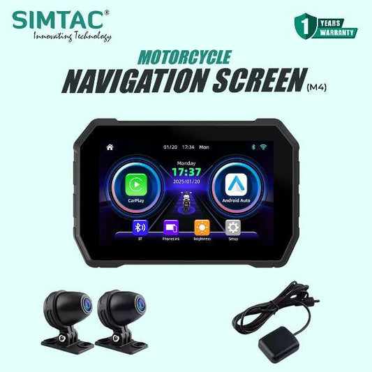 Simtac Motorcycle 5 Navigation System With DVR-M4D