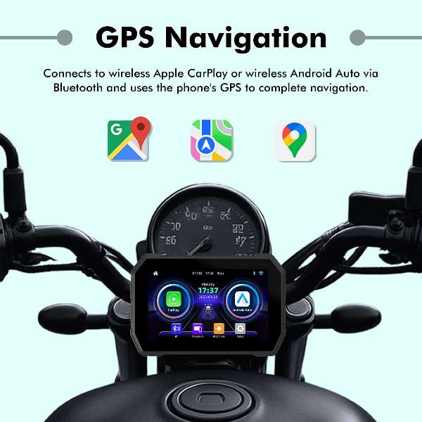 Simtac Motorcycle 5 Navigation System With DVR-M4D