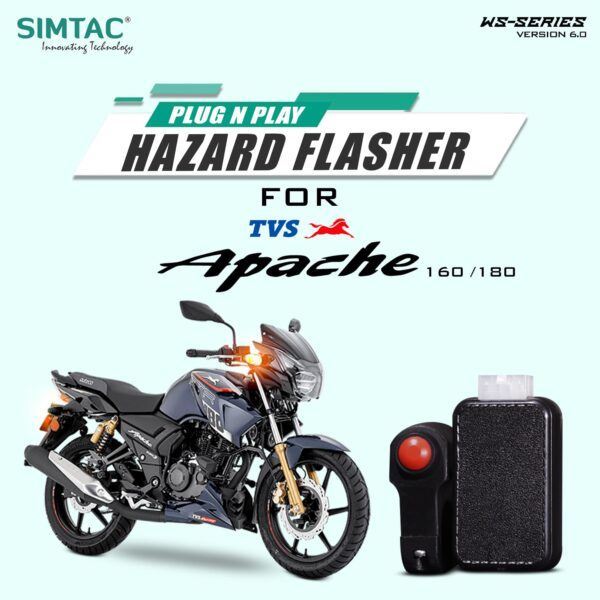 Simtac Plug N Play Hazard Flasher with Switch For Apach – Version 6.0