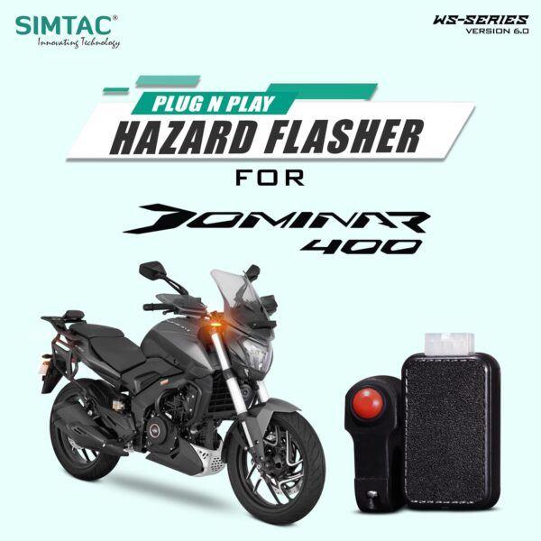 Simtac Plug N Play Hazard Flasher with Switch For Bajaj – Version 6.0 (DNR-WS6)