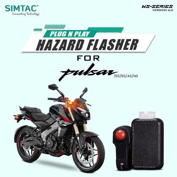 Simtac Plug N Play Hazard Flasher with Switch For Bajaj – Version 6.0