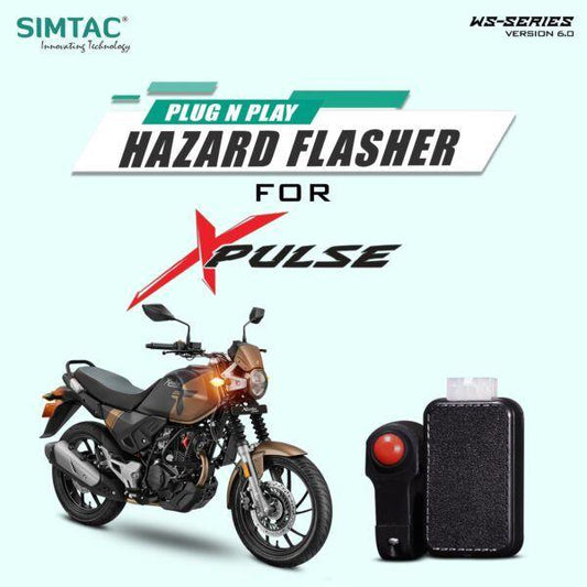 Simtac Plug N Play Hazard Flasher with Switch For Hero – Version 6.0 (XPS-WS6 Series)