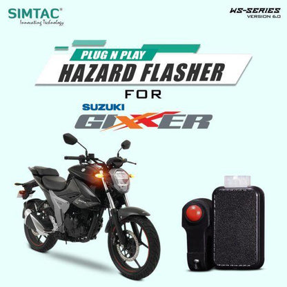 Simtac Plug N Play Hazard Flasher with Switch For Suzuki – Version 6.0 (GXR-WS6)