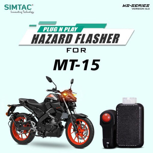 Simtac Plug N Play Hazard Flasher with Switch For Yamaha – Version 6.0 (MT15-WS6)