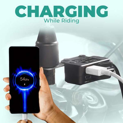 Simtac Rapidride Duo 51W Charger – Dual USB &amp; Type-C Ports with Universal Fitment-UAC51W-DUO