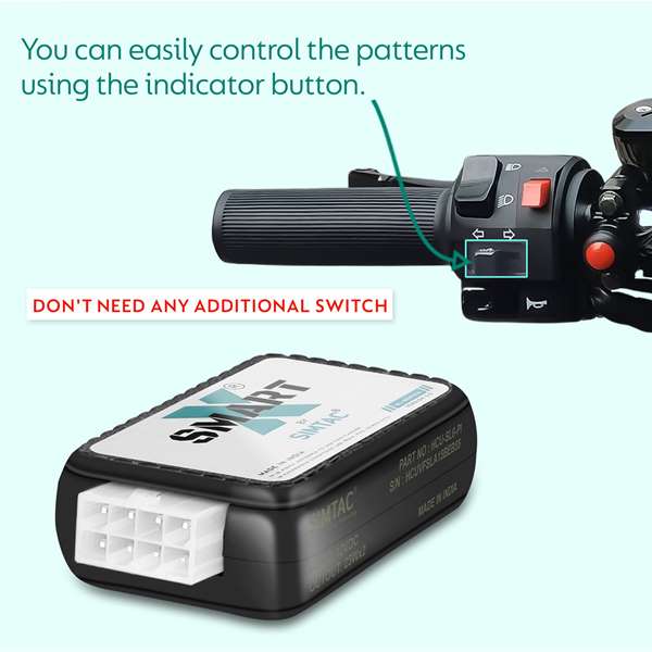 Simtac -Royal Enfield Himalayan &amp; Scram 411 Switchless Smart-X Hazard Flasher (REH-SL6)