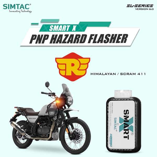 Simtac -Royal Enfield Himalayan & Scram 411 Switchless Smart-X Hazard Flasher (REH-SL6)