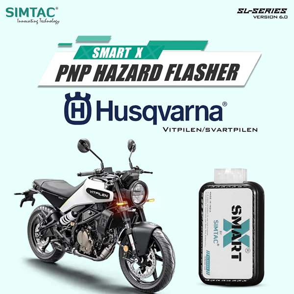 Simtac-Switchless Smart-x Hazard Flasher For Husqvarna Vitpilen 250 & Svartpilen 250 (HVS-SL6)